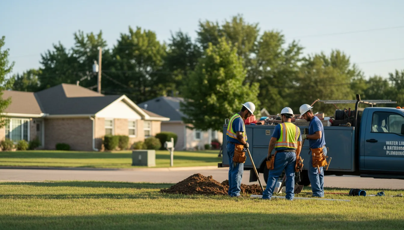 Residential water line and bathroom plumbing service in Adel, OR